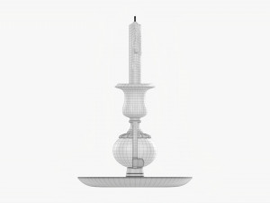Antique Candlestick With Handle Modello 3D