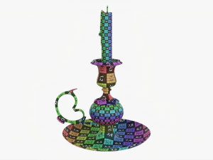 Candeliere Antico Con Maniglia Modello 3D