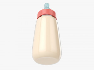 Baby Milk Bottle With Dummy 3D Model