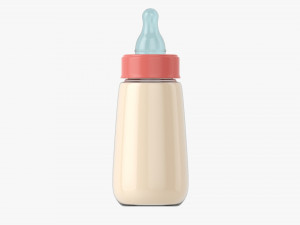 Baby Milk Bottle With Dummy 3D Model