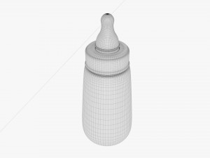 Baby Milk Bottle With Dummy 3D Model