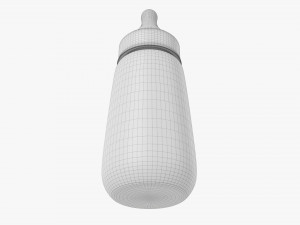 Baby Milk Bottle With Dummy 3D Model