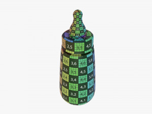 Baby Milk Bottle With Dummy 3D Model