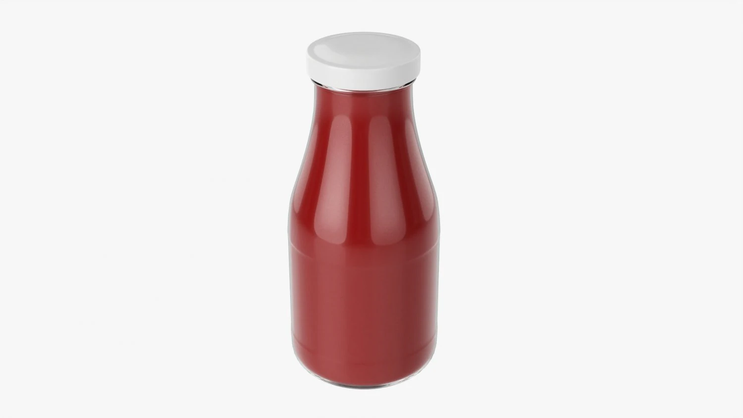 Barbecue Sauce In Glass Bottle 01 3D Model .c4d .max .obj .3ds .fbx .stl .blend 