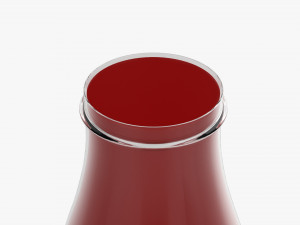 Barbecue Sauce In Glass Bottle 01 3D Модель