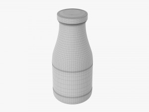 Barbecue Sauce In Glass Bottle 01 3D Модель