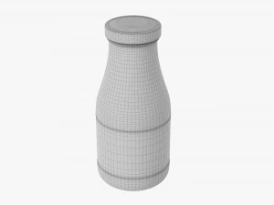 Barbecue Sauce In Glass Bottle 01 3D Model