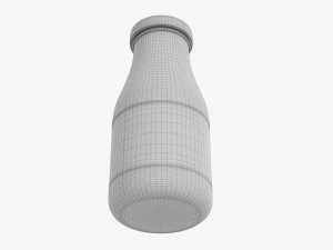 Barbecue Sauce In Glass Bottle 01 3D Model