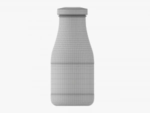 Barbecue Sauce In Glass Bottle 01 3D Model
