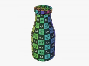 Barbecue Sauce In Glass Bottle 01 3D Model