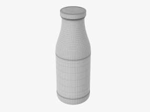 Barbecue Sauce In Glass Bottle 02 Model 3D