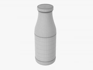 Barbecue Sauce In Glass Bottle 02 3D Model