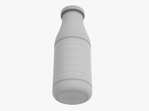 Barbecue Sauce In Glass Bottle 02 Model 3D