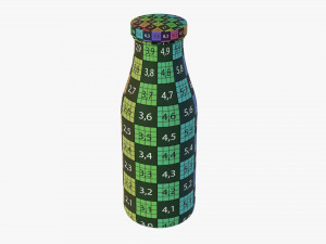 Barbecue Sauce In Glass Bottle 02 Model 3D