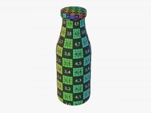 Barbecue Sauce In Glass Bottle 02 3D Model