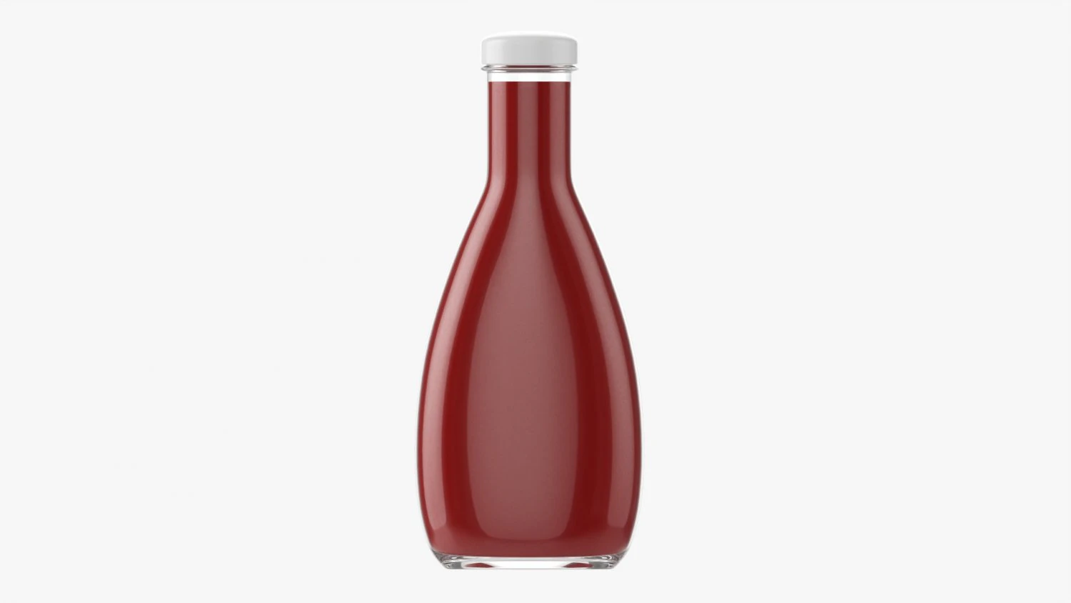 Barbecue Sauce In Glass Bottle 03 3D Model .c4d .max .obj .3ds .fbx .stl .blend 
