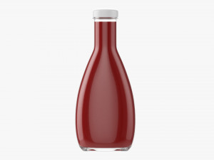Barbecue Sauce In Glass Bottle 03 Modelo 3D