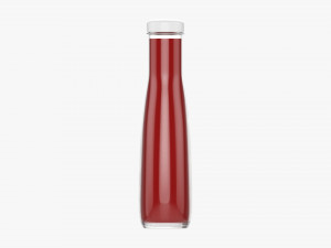 Barbecue Sauce In Glass Bottle 03 Modelo 3D