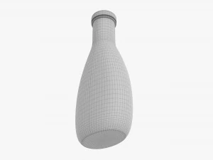 Barbecue Sauce In Glass Bottle 03 3D Model