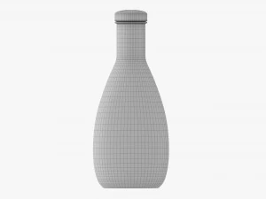 Barbecue Sauce In Glass Bottle 03 3D Model