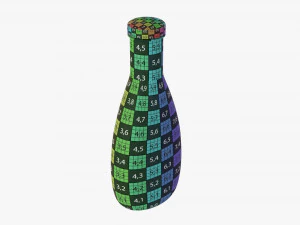 Barbecue Sauce In Glass Bottle 03 3D Model