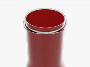 Barbecue Sauce In Glass Bottle 04 3D Model