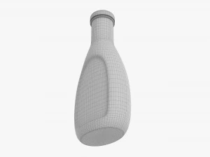 Barbecue Sauce In Glass Bottle 04 3D Model