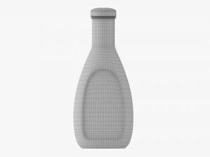 Barbecue Sauce In Glass Bottle 04 Model 3D
