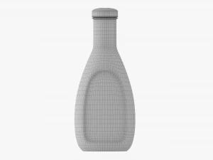 Barbecue Sauce In Glass Bottle 04 3D Model
