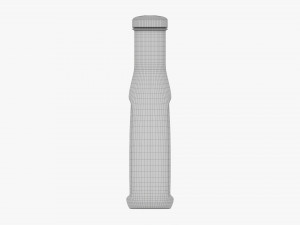 Barbecue Sauce In Glass Bottle 04 Model 3D