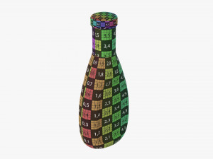 Barbecue Sauce In Glass Bottle 04 Model 3D