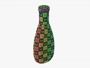 Barbecue Sauce In Glass Bottle 04 3D Model