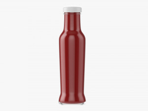 Barbecue Sauce In Glass Bottle 05 Modelo 3D