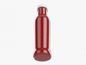 Barbecue Sauce In Glass Bottle 05 3D 모델