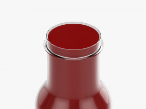 Barbecue Sauce In Glass Bottle 05 3D 모델