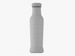 Barbecue Sauce In Glass Bottle 05 3D 모델