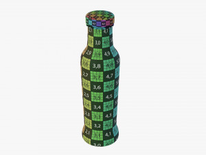 Barbecue Sauce In Glass Bottle 05 3D 모델