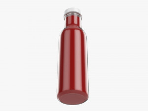 Barbecue Sauce In Glass Bottle 06 3D Модель