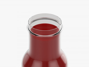 Barbecue Sauce In Glass Bottle 06 3D Модель