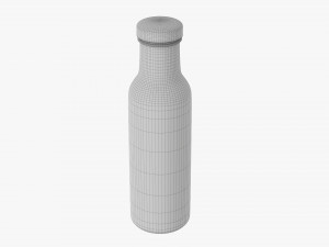 Barbecue Sauce In Glass Bottle 06 3D Модель