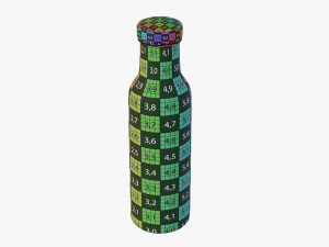 Barbecue Sauce In Glass Bottle 06 3D Модель