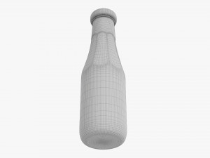 Barbecue Sauce In Glass Bottle 07 Model 3D