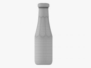 Barbecue Sauce In Glass Bottle 07 Model 3D