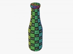 Barbecue Sauce In Glass Bottle 07 3D Model