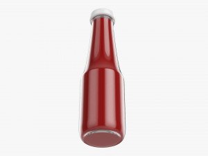 Barbecue Sauce In Glass Bottle 08 3D Model