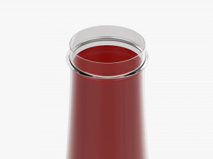 Barbecue Sauce In Glass Bottle 08 3D Model