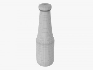 Barbecue Sauce In Glass Bottle 08 3D Model