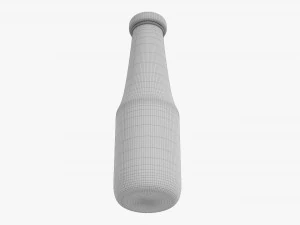 Barbecue Sauce In Glass Bottle 08 3D Model