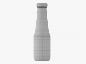 Barbecue Sauce In Glass Bottle 08 3D Model