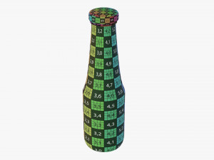 Barbecue Sauce In Glass Bottle 08 3D Model
